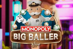 Atractiva imagen temática del juego Monopoly Big Baller, inspirada en el clásico juego de mesa.